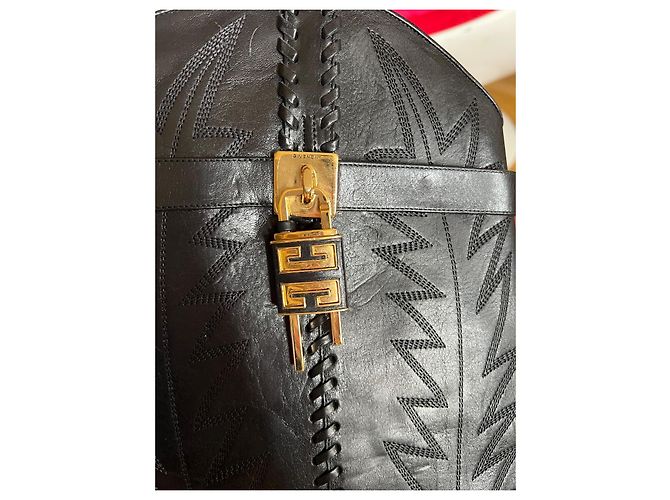 Givenchy Shark Lock Cowboy Stiefel Schwarzes Lammleder - Ansicht 4