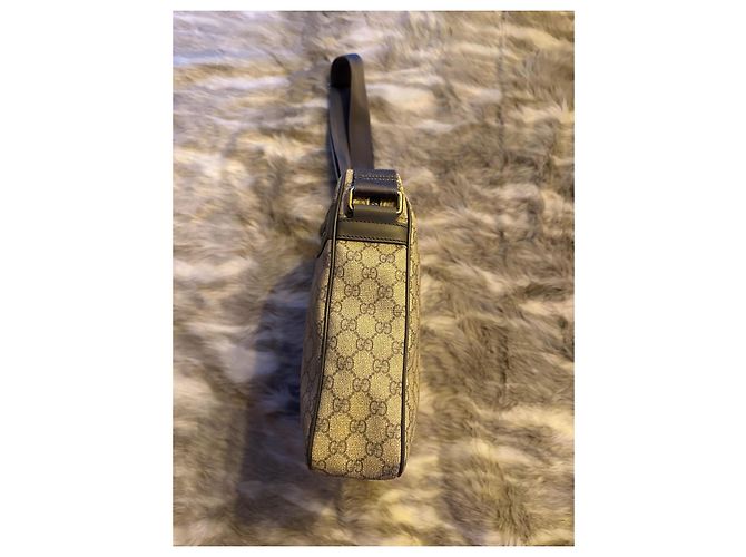 Ophidia Borsa Messenger Gucci GG Supreme Beige - vista 3