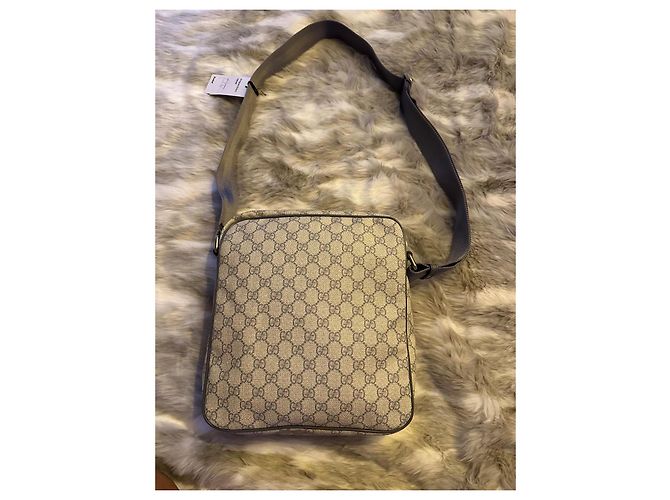 Ophidia Borsa Messenger Gucci GG Supreme Beige - vista 4