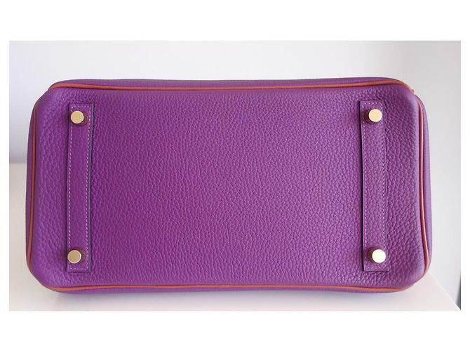 Hermès Hermes Birkin 30 Anemone Tasche Orange Lila - Ansicht 10
