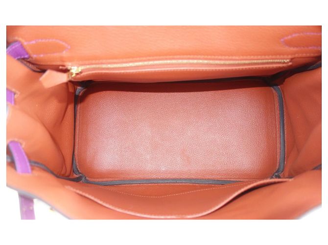 Hermès Hermes Birkin 30 Anemone Tasche Orange Lila - Ansicht 7
