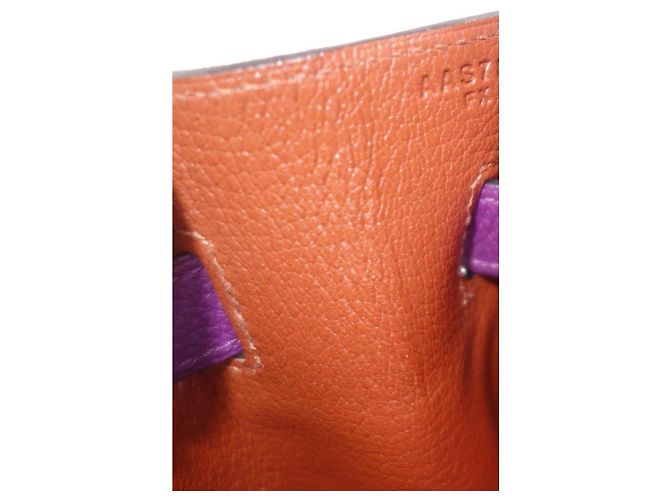 Hermès Hermes Birkin 30 Anemone Tasche Orange Lila - Ansicht 8