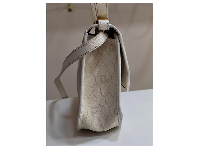 Borsa a tracolla Dior monogramma bianca in pelle Bianco - vista 12
