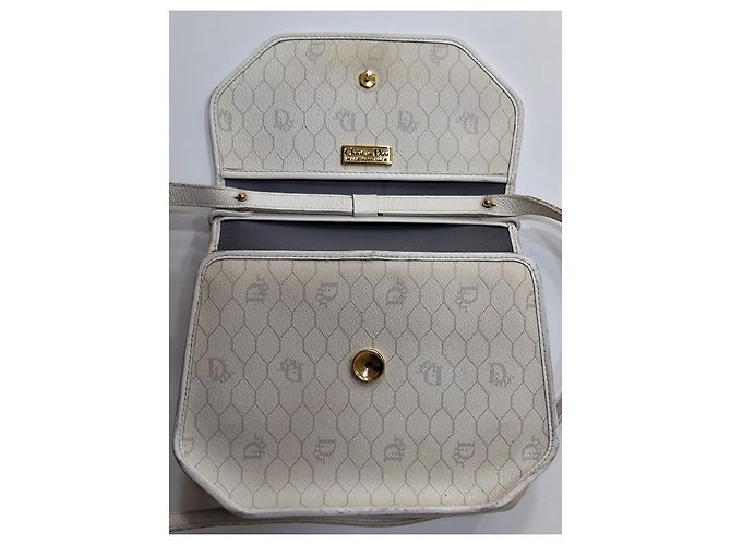 Borsa a tracolla Dior monogramma bianca in pelle Bianco - vista 5