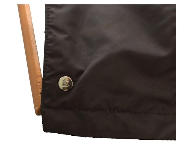Louis Vuitton Black Quilted & Bull Leather Raincoat Jacket size 54 - view 7