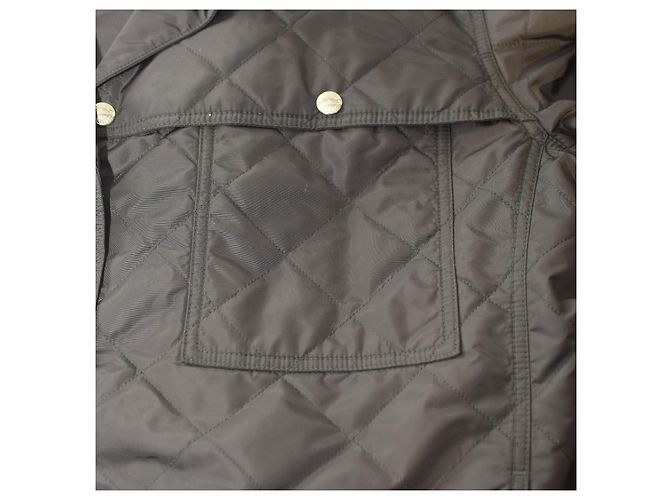 Louis Vuitton Black Quilted & Bull Leather Raincoat Jacket size 54 - view 9
