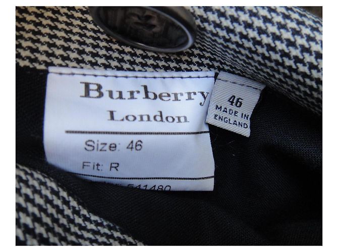 Trench Burberry London in cotone nero e bianco - vista 3