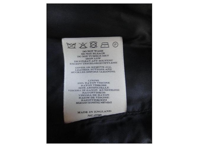 Trench Burberry London in cotone nero e bianco - vista 5