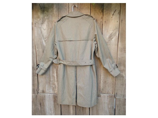 Trench Burberry London in cotone nero e bianco - vista 9
