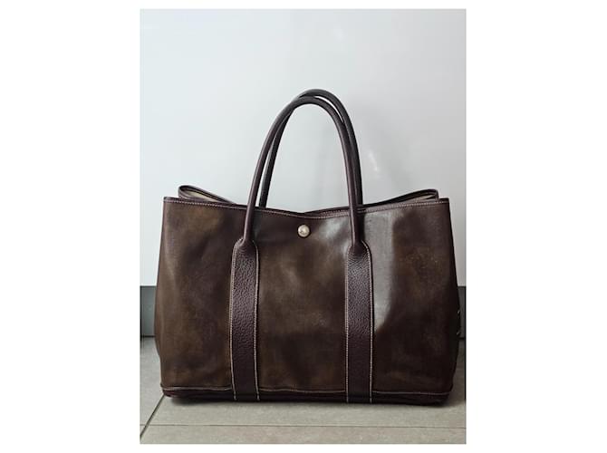 Borsa Garden Party GM Amazonia di Hermès Viola scuro - vista 10