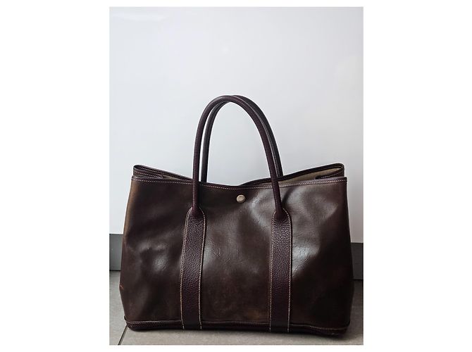 Borsa Garden Party GM Amazonia di Hermès Viola scuro - vista 13