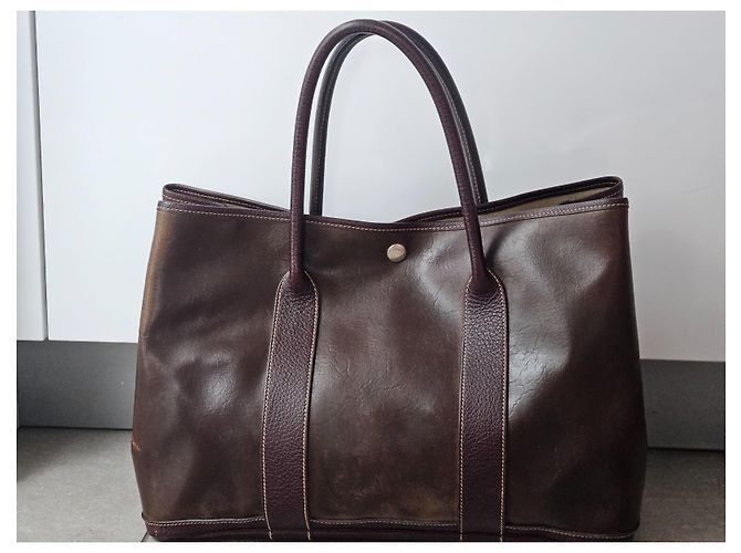 Borsa Garden Party GM Amazonia di Hermès Viola scuro - vista 14