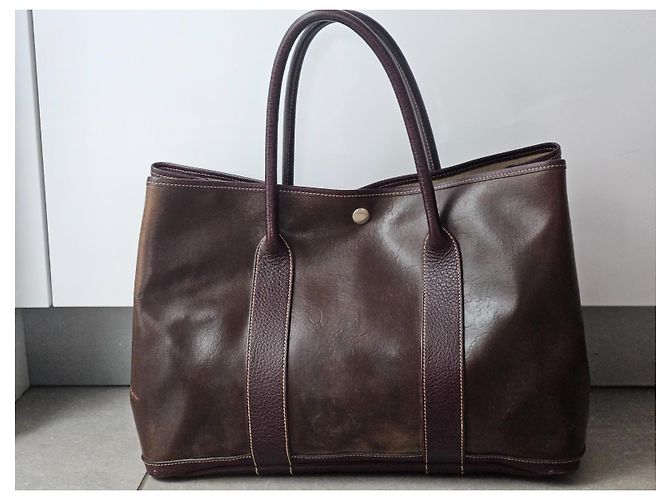 Borsa Garden Party GM Amazonia di Hermès Viola scuro - vista 7