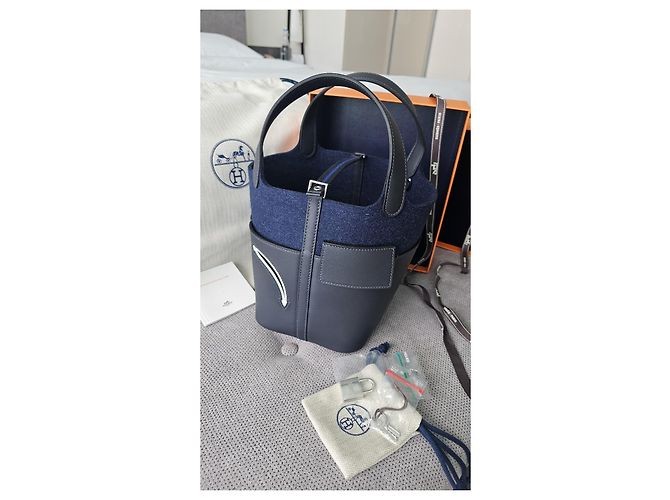 Hermès La Borsa Picotin 18 Cargo - GO TEAM - Edizione Limitata Grigio antracite Blu scuro - vista 2