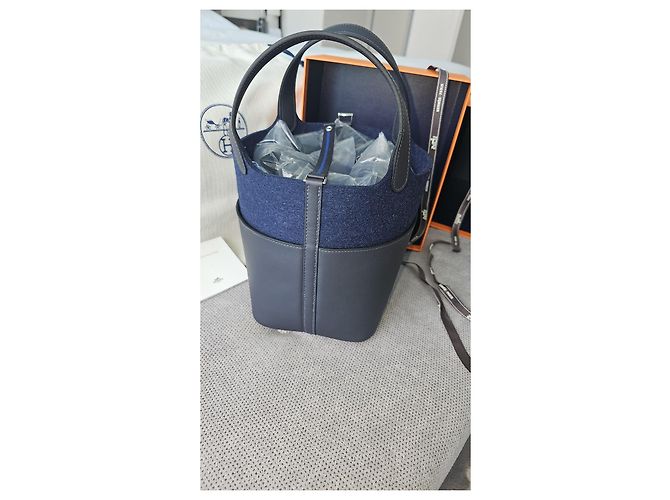 Hermès La Borsa Picotin 18 Cargo - GO TEAM - Edizione Limitata Grigio antracite Blu scuro - vista 3