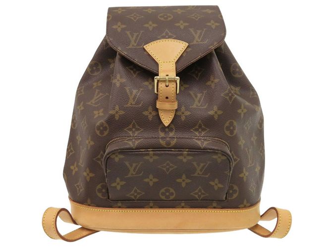 Zaino Montsouris MM Louis Vuitton Marrone Monogramma - vista 2