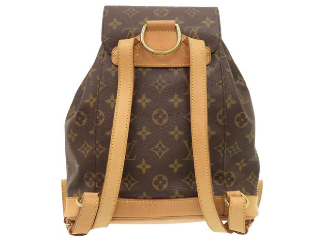 Zaino Montsouris MM Louis Vuitton Marrone Monogramma - vista 3