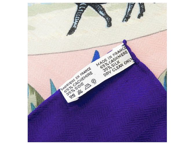 Sciarpa Hermès Carré 140 Tropic Multicolore in Cashmere e Seta - vista 6