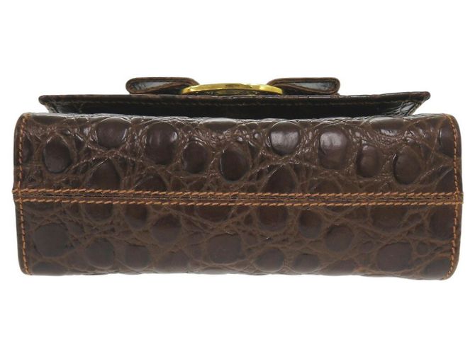 Borsa a spalla Vara Ribbon Chain di Salvatore Ferragamo Marrone - vista 4