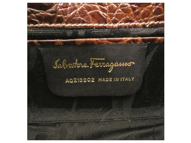 Borsa a spalla Vara Ribbon Chain di Salvatore Ferragamo Marrone - vista 9