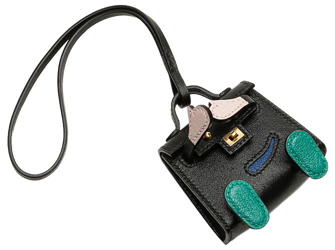 Charm per Borsa Kelly Doll in Swift Nero di Hermès - vista 2