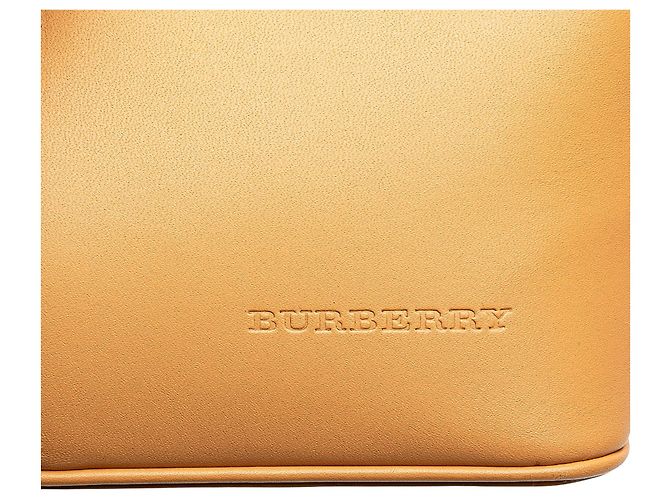 Borsa a spalla in pelle marrone Burberry Caramello - vista 7