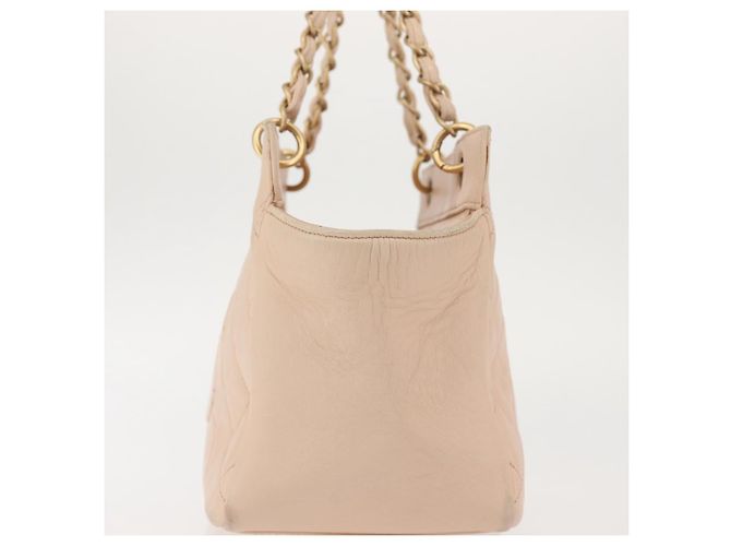 Chanel Petite Timeless Tote in Pelle Trapuntata di Vitello Beige - vista 3