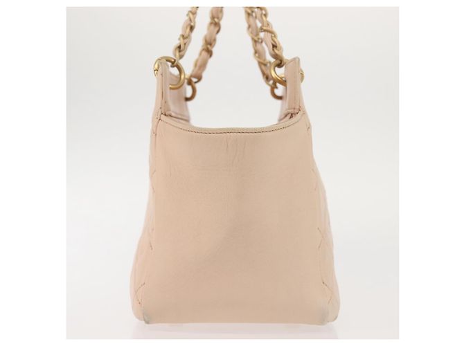 Chanel Petite Timeless Tote in Pelle Trapuntata di Vitello Beige - vista 4