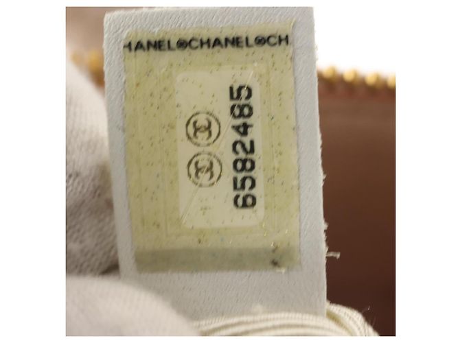 Chanel Petite Timeless Tote in Pelle Trapuntata di Vitello Beige - vista 7