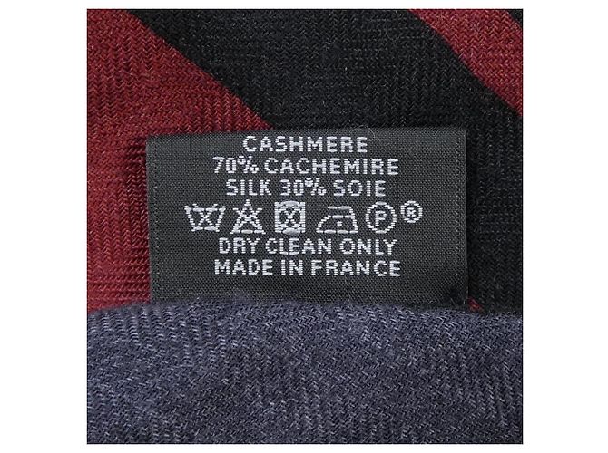Hermès Schal in Grau und Rot Braun - Ansicht 3