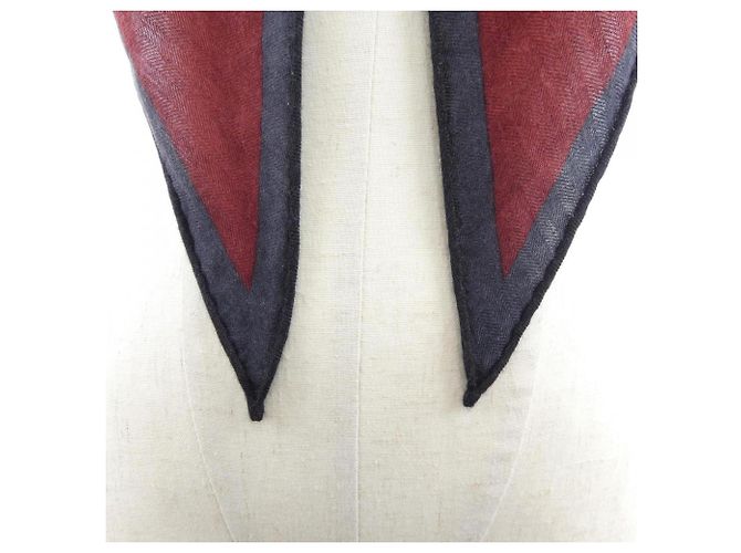 Hermès Schal in Grau und Rot Braun - Ansicht 4