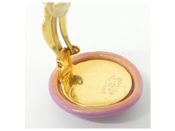 Orecchini a clip dorati e viola di Chanel D'oro Porpora - vista 3