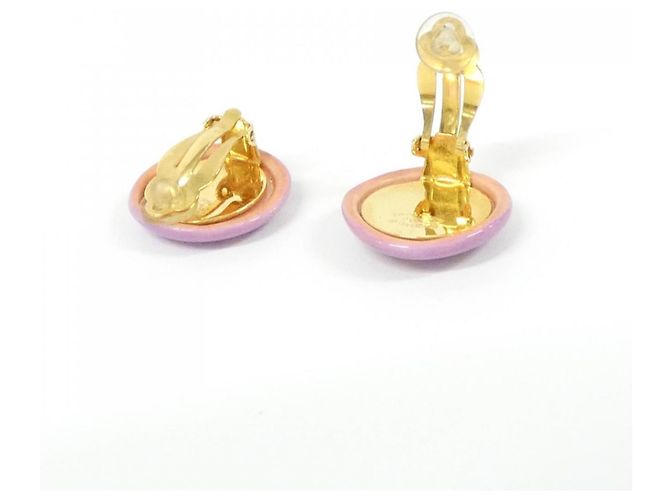 Orecchini a clip dorati e viola di Chanel D'oro Porpora - vista 4