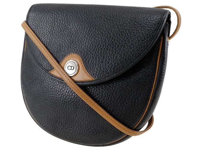 Borsa a spalla Christian Dior in pelle Nero - vista 3