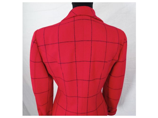 Moschino Cheap And Chic Moschino Vintage 1990er rote karierte Jacke - Ansicht 10