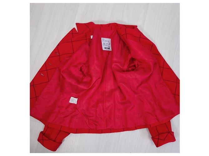 Moschino Cheap And Chic Moschino Vintage 1990er rote karierte Jacke - Ansicht 11