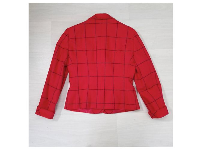 Moschino Cheap And Chic Moschino Vintage 1990er rote karierte Jacke - Ansicht 2
