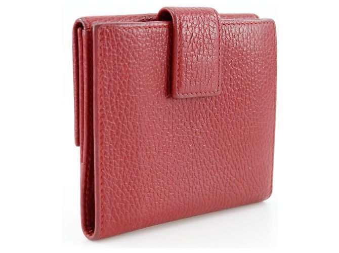 Cartera Bifold Compacta de Cuero Gucci GG Marmont Roja - vista 2