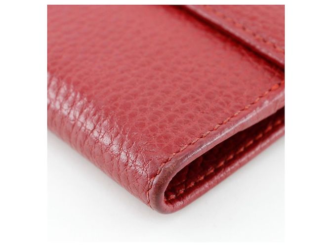 Cartera Bifold Compacta de Cuero Gucci GG Marmont Roja - vista 7
