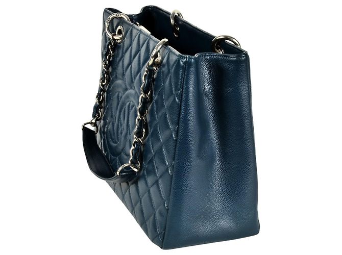 Borsa Tote Chanel GST in catena blu - vista 2