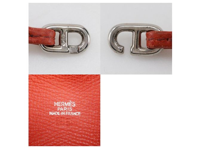 Pochette in pelle Vespa Hermès Arancione - vista 7