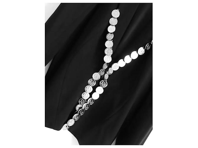Jaqueta com Medalhão e Acabamento em Moeda Christian Dior x Galliano SS04 Preto - vista 2