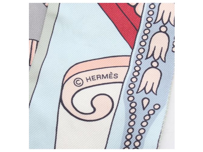 Foulard in seta Hermès Twilly Balade En Berline Marrone Multicolore - vista 3