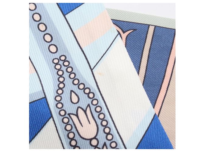 Foulard in seta Hermès Twilly Balade En Berline Marrone Multicolore - vista 5