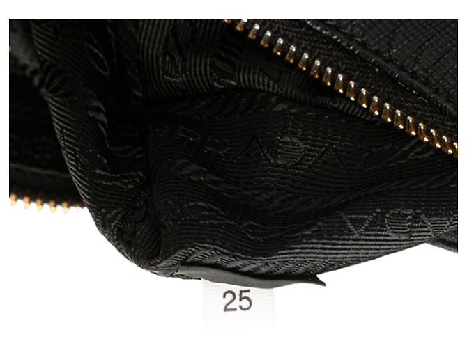 Saffiano Bolso de hombro con placa de logo triangular Prada Negro - vista 7