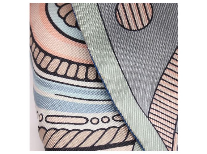 Foulard in seta Hermès Twilly Balade En Berline per donne Marrone Multicolore - vista 8