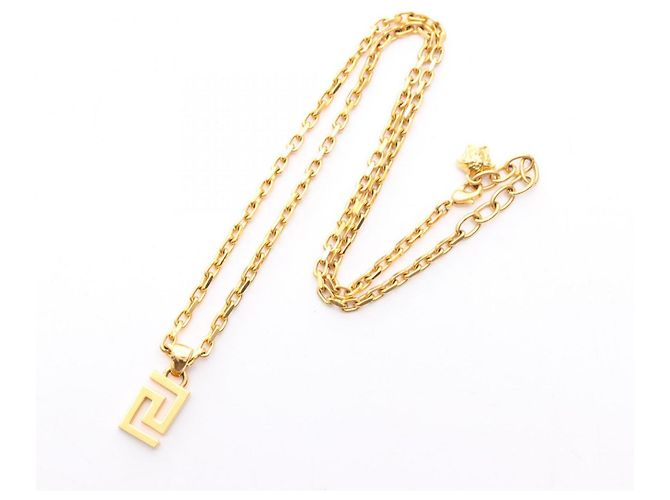 Versace Greca Gold Plated Necklace - view 2