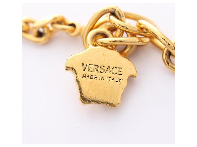Versace Greca Gold Plated Necklace - view 4