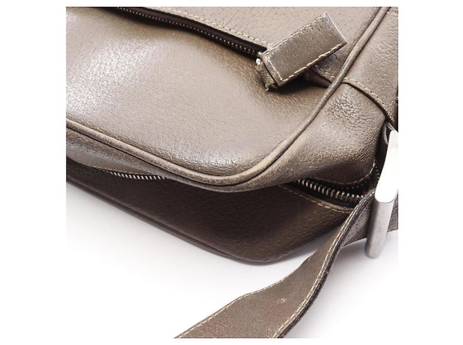 Borsa a Spalla Prada TESSUTO + VERNI Marrone - vista 15