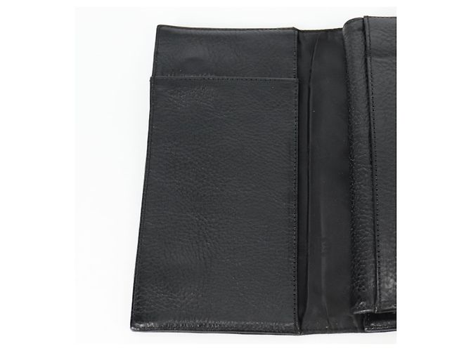 Cartera larga de cuero negro Chrome Hearts Wave Cross Ball Auth 136317M - vista 21